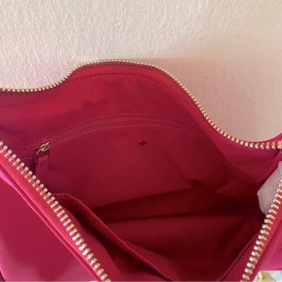 Kate Spade “Little Better Sam” Raspberry Pink Small Nylon Shoulder Bag - Picture 4 of 4